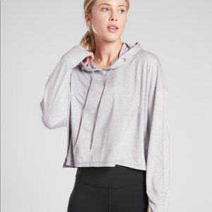 Athleta | Gray Uptempo Short Cropped Hoodie NWT